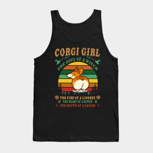 Corgi Girl - Witch - Lioness - Hippie - Sailor (86) Tank Top